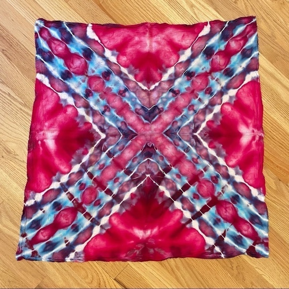 Tie dye kaleidoscope kitchen dish towel flour sack tea towel - Picture 2 of 2